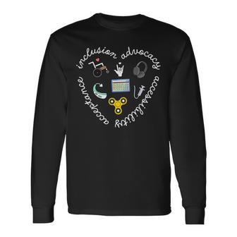 Inclusion And Advocacy Heart Disability Acceptance Special Long Sleeve T-Shirt - Seseable