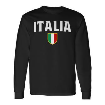 Italia Italien Patriotische Flagge Emblem Wappen Langarmshirts - Geschenkecke