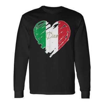 Italienische Flagge Herz Grafik Proud To Be Italian I Love Italy Langarmshirts - Geschenkecke