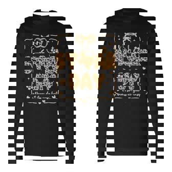 It's Staar Day Dont Stress Do Your Best Test Day Leopard Bow Long Sleeve T-Shirt | Seseable CA