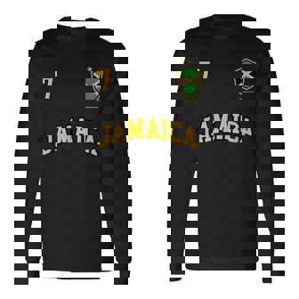 Jamaica チームサッカー ジャマイカ Number 7Occer 長袖Tシャツ - Kawaiitshirt