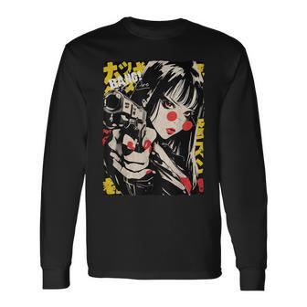 Japan Streetwear Cyberpunk Y2k Hip Hop Techwear Manga Anime Long Sleeve T-Shirt - Seseable