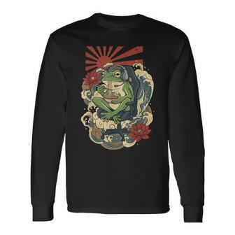 Japanese Gamer Frog Japan Anime Gaming Long Sleeve T-Shirt - Thegiftio