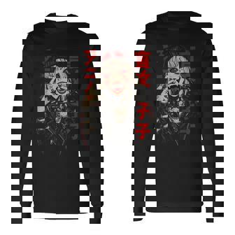 Japanese Streetwear Futuristic Retro Techwear Anime Manga Long Sleeve T-Shirt - Monsterry