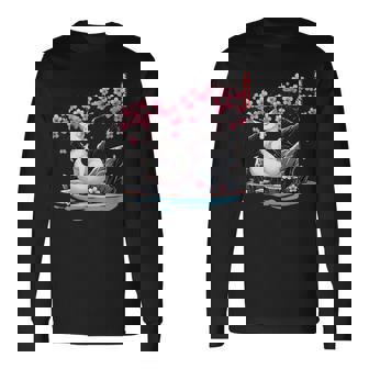 Japanischer Kitsune Yokai Weißer Fuchs Geist Ukiyo Eakura Langarmshirts - Geschenkecke