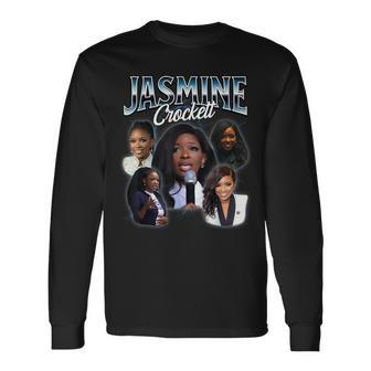 Jasmine Crockett Bootleg-Style Rap Long Sleeve T-Shirt - Thegiftio UK