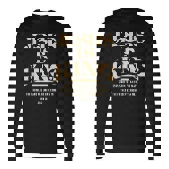 Jesus Is King Bibleerse John 14 長袖Tシャツ - Kawaiitshirt