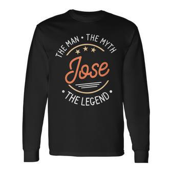 José El Hombre El Mito La Leyenda Camiseta de manga larga - Regaloses