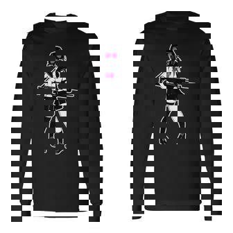 Jun-T-0003-ガスマスクガール 長袖Tシャツ - Kawaiitshirt