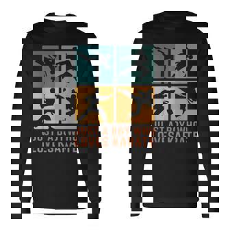 Just A Boy Who Loves Karate Martial Arts Karate Lover Karate Long Sleeve T-Shirt - Monsterry