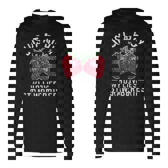 Just A Boy Who Loves Strawberries Lover Boys Long Sleeve T-Shirt | Seseable UK