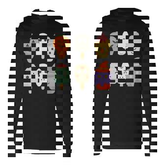 Kawaii Anime Halloween Sweet Monster Ice Cream Pops Candy Long Sleeve T-Shirt | Mazezy