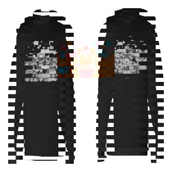 Kawaii Yorkie Squad Cute Cupcake Puppy Group Art Long Sleeve T-Shirt | Mazezy