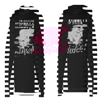 Keepmiling Like A Blobfish デザイン ブログフィッシュファン向け 長袖Tシャツ - Kawaiitshirt