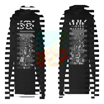 Kotor Montenegro Fortress Travel Vintage Fjord Adriatic Town Tank Top Long Sleeve T-Shirt | Mazezy