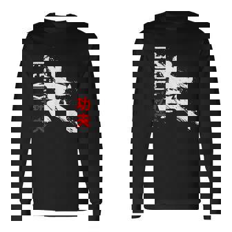 Kung Fu Luchador De Artes Marciales Caligrafía China Camiseta de manga larga - Regaloses