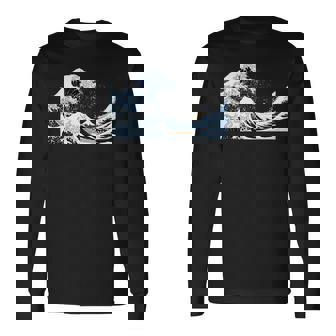La Grandeague D'art Japonais De Kanagawa Hokusai Manche Longue T-shirt à manches longues - Cadeauxyz