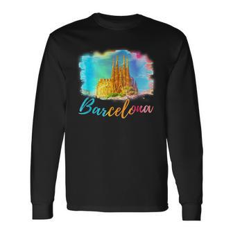 Laagrada Familia Barcelona España Camisa Regalo Deiaje Mundial Camiseta de manga larga - Regaloses