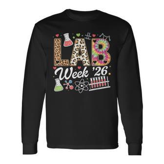 Lab Week 2026 Laboratory Tech Leopard Medical Technician Long Sleeve T-Shirt - Monsterry