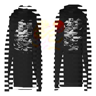 Labrador Retriever Shooting Basketball Tank Top Long Sleeve T-Shirt | Mazezy