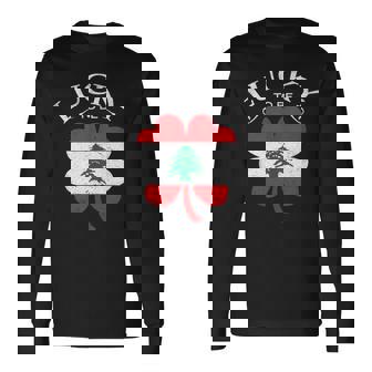 Lebanese Irish Flag Shamrock Lebanon Ireland St Patricks Day Tank Top Long Sleeve T-Shirt | Mazezy