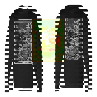 Leprechaun Japanese Cat Kawaii Ramen St Patrick's Day Long Sleeve T-Shirt - Thegiftio