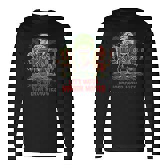 Let's Watch Horror Movies Halloween Characters Snacks Long Sleeve T-Shirt | Seseable UK