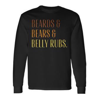 Lgbt Bear Dilf Muscle Daddy Gay Bear & Cub Pride Long Sleeve T-Shirt | Mazezy