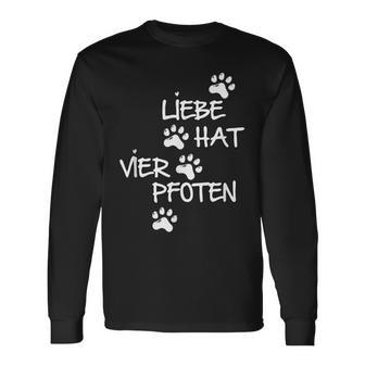 Liebe Hutier Pfoten Katze Hund Liebe Herrchen Female Langarmshirts - Geschenkecke