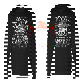 Most Likely To Fart On Santa's Lap Matching Family Christmas Long Sleeve T-Shirt | Mazezy