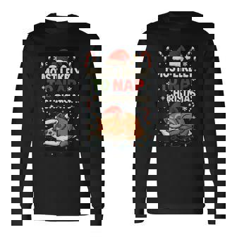 Most Likely Nap On Christmas Family Matching Long Sleeve T-Shirt - Thegiftio