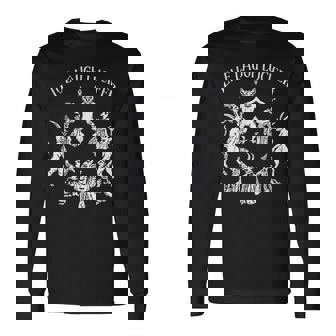 Live Laugh Lucifer ホラー サタン 悪魔 悪魔 悪魔 ヤギ 長袖Tシャツ - Kawaiitshirt