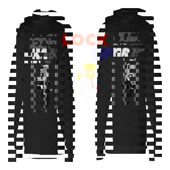 Lock Him Up Anti Trump Political 長袖Tシャツ - Kawaiitshirt