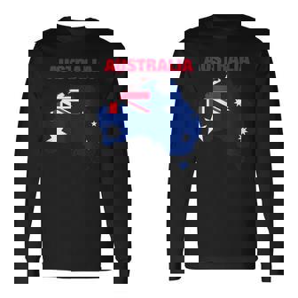 I Love Australia Enjoy Wear Australia Flag Graphic Cool 長袖Tシャツ - Kawaiitshirt