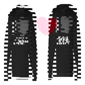 I Love China I Love China デザイン 長袖Tシャツ - Kawaiitshirt