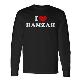 I Love Hamzah I Heart Hamzah Long Sleeve T-Shirt - Thegiftio UK