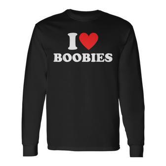 I Love Heart Boobies Outfit I Red Hot Heart Boobies Long Sleeve T-Shirt - Thegiftio UK