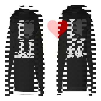 I Love Heart JJ Jj J J イニシャル 長袖Tシャツ - Kawaiitshirt