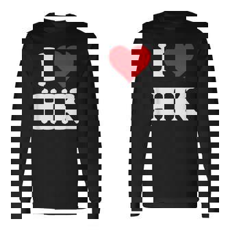 I Love Hk Initials I Heart HK First Last Name H K 長袖Tシャツ - Kawaiitshirt