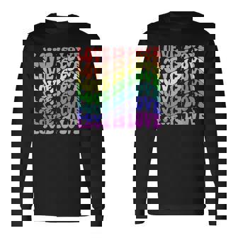 Love Is Love LGBTQ Gay Pride Awareness Queer Lesbian Long Sleeve T-Shirt | Mazezy