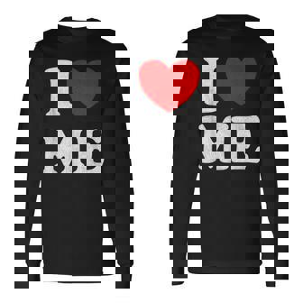 I Love Me シャツ Y2k ジョーク I Heart Me Love Myself Maine 長袖Tシャツ - Kawaiitshirt