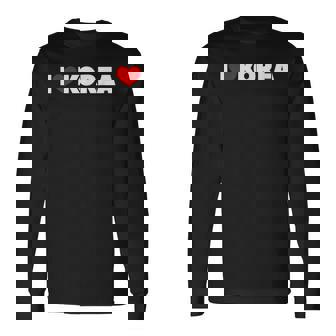 I Love ハート Korea 長袖Tシャツ - Kawaiitshirt