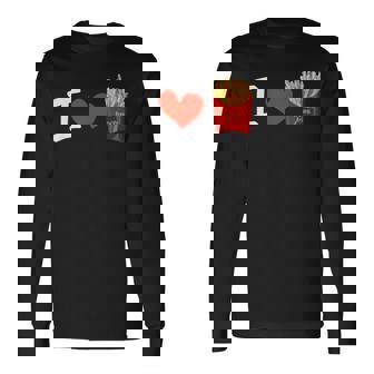 I Love フライドポテト ポテトラバーフライデー 長袖Tシャツ - Kawaiitshirt