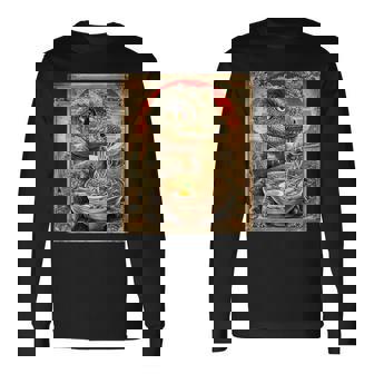Lustiger Ramen Dinosaurier Anime Otaku Nudeln Grafik Langarmshirts - Seseable