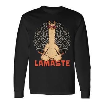 Lustiges Lama-Yoga-Lamaste-Namaste-Meditation Langarmshirts - Geschenkecke