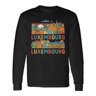 Luxembourgouvenir Deoyage Cadeauille T-shirt à manches longues - Cadeauxyz