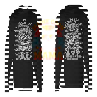 Maine Coon Cat Mama Floral Vintage 60s 70s Sunglasses Long Sleeve T-Shirt | Mazezy