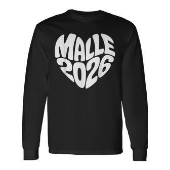 Malle 2026 Herz Form Mallorca Party Urlaub Herzform Feiern Langarmshirts - Geschenkecke
