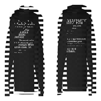Manly Beachのお土産面白い偽の定義のデザイン 長袖Tシャツ - Kawaiitshirt
