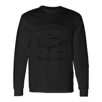 Marché Aux Poissons De Tsukiji Maguro Thon Anime Tokyo T-shirt à manches longues - Cadeauxyz
